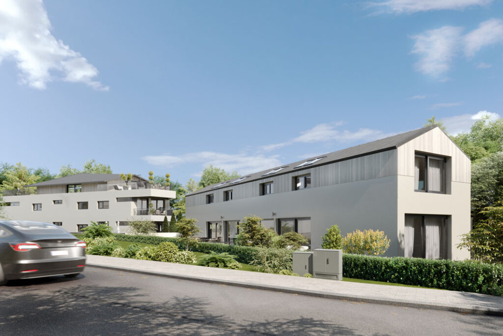 Wohnung Salzburg Ansicht Reihenhaus von der Rifer Hauptstraß