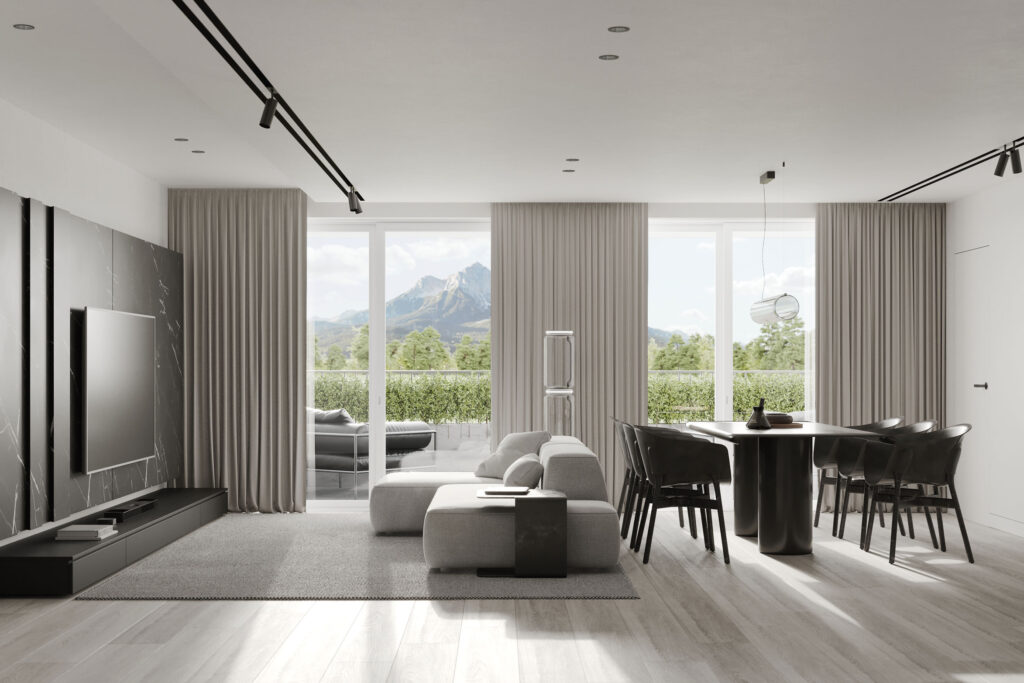 Wohnungen Salzburg Top 01 Ansicht Wohnzimmer