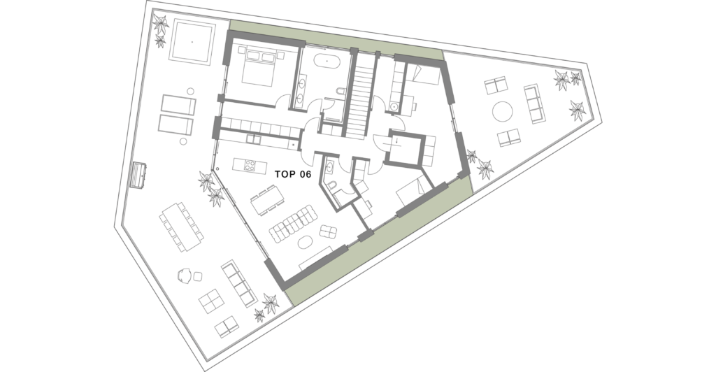 Wohnungen Salzburg Planung Ansicht Dachgeschoss