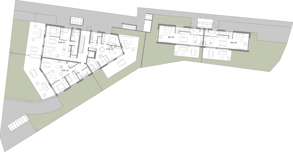 Wohnungen Salzburg Planung Ansicht Erdgeschoss