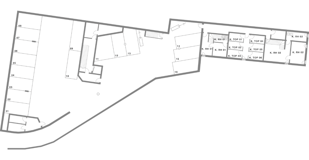 Wohnungen Salzburg Planung Ansicht 1. Kellergeschoss